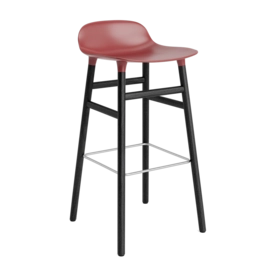 Barstoel Normann Copenhagen Form Barstool 75 cm Black Oak Red