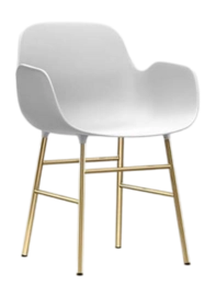 Stoel Normann Copenhagen Form Armchair Brass White