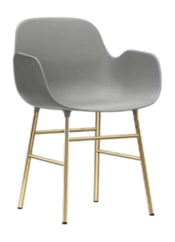Stoel Normann Copenhagen Form Armchair Brass Grey