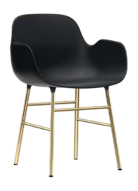 Stoel Normann Copenhagen Form Armchair Brass Black