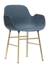 Stoel Normann Copenhagen Form Armchair Brass Blue