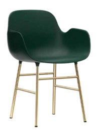 Stoel Normann Copenhagen Form Armchair Brass Green