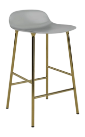 Barstoel Normann Copenhagen Form Barstool 65 cm Brass Grey