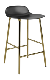 Barstoel Normann Copenhagen Form Barstool 65 cm Brass Black