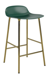 Barstoel Normann Copenhagen Form Barstool 65 cm Brass Green