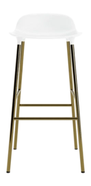 Barstoel Normann Copenhagen Form Barstool 75 cm Brass White