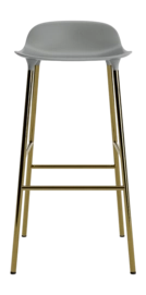 Barstoel Normann Copenhagen Form Barstool 75 cm Brass Grey