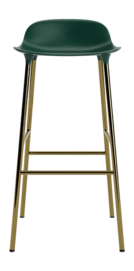 Barstoel Normann Copenhagen Form Barstool 75 cm Brass Green