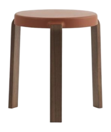 Kruk Normann Copenhagen Tap Stool Walnut Caramel