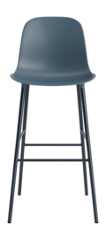 Barstoel Normann Copenhagen Form Bar Chair 75 cm Steel Blue