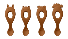 Voedingslepel Liewood Liva Mustard (Set van 4)