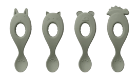Voedingslepel Liewood Liva Faune Green (Set van 4)