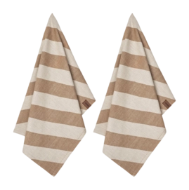 Tea Towel Humdakin Recycled Cotton Beige Candy (Set of 2)