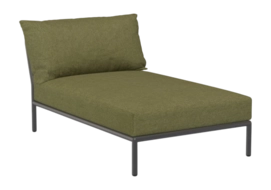 Loungeset Houe Level 2 Chaiselong Frame Dark Grey Cushion Leaf