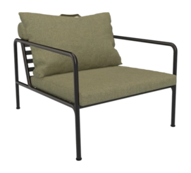 Loungestoel Houe Avon Chair Frame Black Cushion Leaf