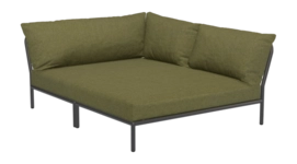 Loungeset Houe Level 2 Cozy Corner Left Frame Dark Grey Cushion Leaf