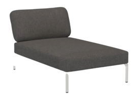 Loungeset Houe Level Chaiselong Frame Muted White Cushion Dark Grey