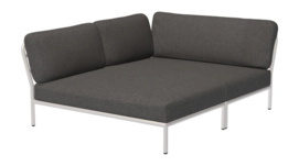 Loungeset Houe Level Cozy Corner Left Frame Muted White Cushion Dark Grey