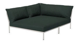 Loungeset Houe Level 2 Cozy Corner Left Frame Muted White Cushion Alpine
