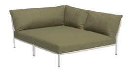 Loungeset Houe Level 2 Cozy Corner Right Frame Muted White Cushion Leaf