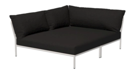 Loungeset Houe Level 2 Cozy Corner Left Frame Muted White Cushion Char