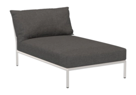 Loungeset Houe Level 2 Chaiselong Frame Muted White Cushion Dark Grey