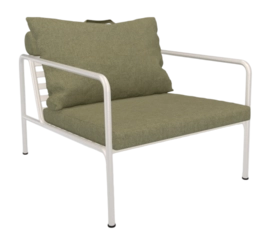 Loungestoel Houe Avon Chair Frame Muted White Cushion Leaf