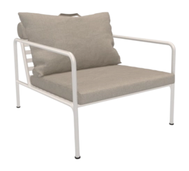 Loungestoel Houe Avon Chair Frame Muted White Cushion Ash