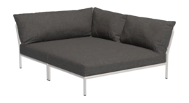 Loungeset Houe Level 2 Cozy Corner Right Frame Muted White Cushion Dark Grey