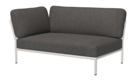 Loungeset Houe Level Corner Left Frame Muted White Cushion Dark Grey