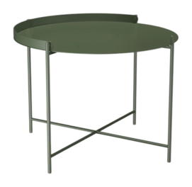 Table de Bout Houe Edge Tray Table Olive Green Ø62