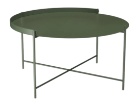 Bijzettafel Houe Edge Tray Table Olive Green Ø76