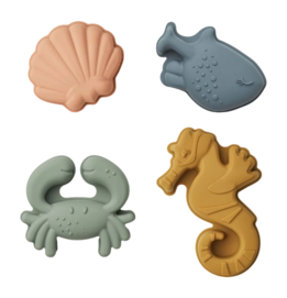 Jeu Gill Sea Creature Sand Moulds 4-pack Liewood Sea Creature / Sandy