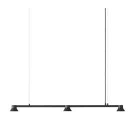 Hanglamp Normann Copenhagen Hat Lamp Linear Small Black