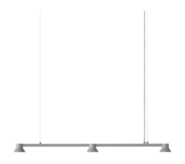 Hanglamp Normann Copenhagen Hat Lamp Linear Small Warm Grey