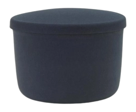 Fußhocker Normann Copenhagen Hide Storage Pouf Small Steel Blue