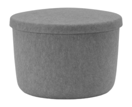 Fußhocker Normann Copenhagen Hide Storage Pouf Small Grey