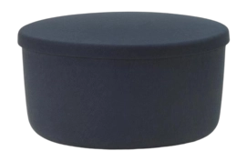 Fußhocker Normann Copenhagen Hide Storage Pouf Large Steel Blue