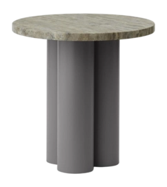 Bijzettafel Normann Copenhagen Dit Table Grey Travertine Silver