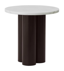 Beistelltisch Normann Copenhagen Dit Table Dark Brown White Carrara