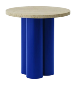 Beistelltisch Normann Copenhagen Dit Table Bright Blue / Travertine Light