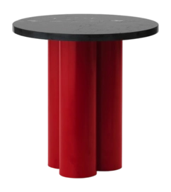 Bijzettafel Normann Copenhagen Dit Table Bright Red Nero Marquina