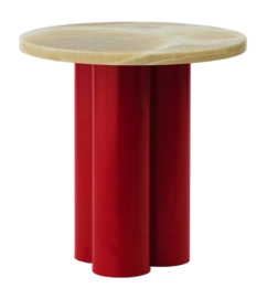 Bijzettafel Normann Copenhagen Dit Table Bright Red Honey Onyx