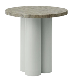 Bijzettafel Normann Copenhagen Dit Table Light Green Travertine Silver