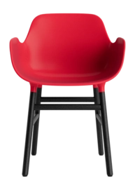 Stoel Normann Copenhagen Form Armchair Black Oak Bright Red