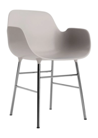 Stoel Normann Copenhagen Form Armchair Chrome Warm Grey