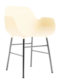 Stoel Normann Copenhagen Form Armchair Chrome Cream