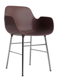 Stoel Normann Copenhagen Form Armchair Chrome Brown