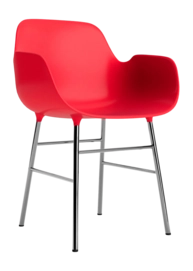 Stoel Normann Copenhagen Form Armchair Chrome Bright Red