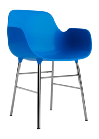 Stoel Normann Copenhagen Form Armchair Chrome Bright Blue